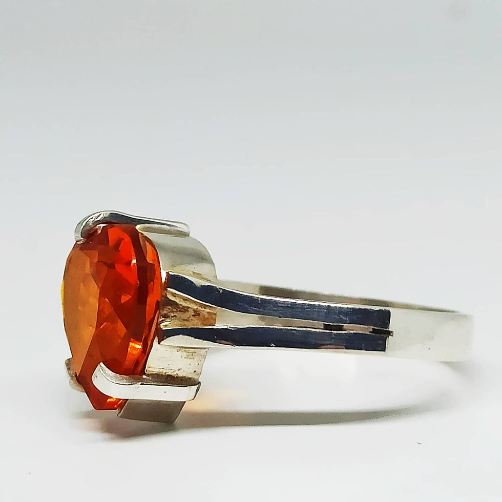 Miniatura: Anillo corazón citrino
