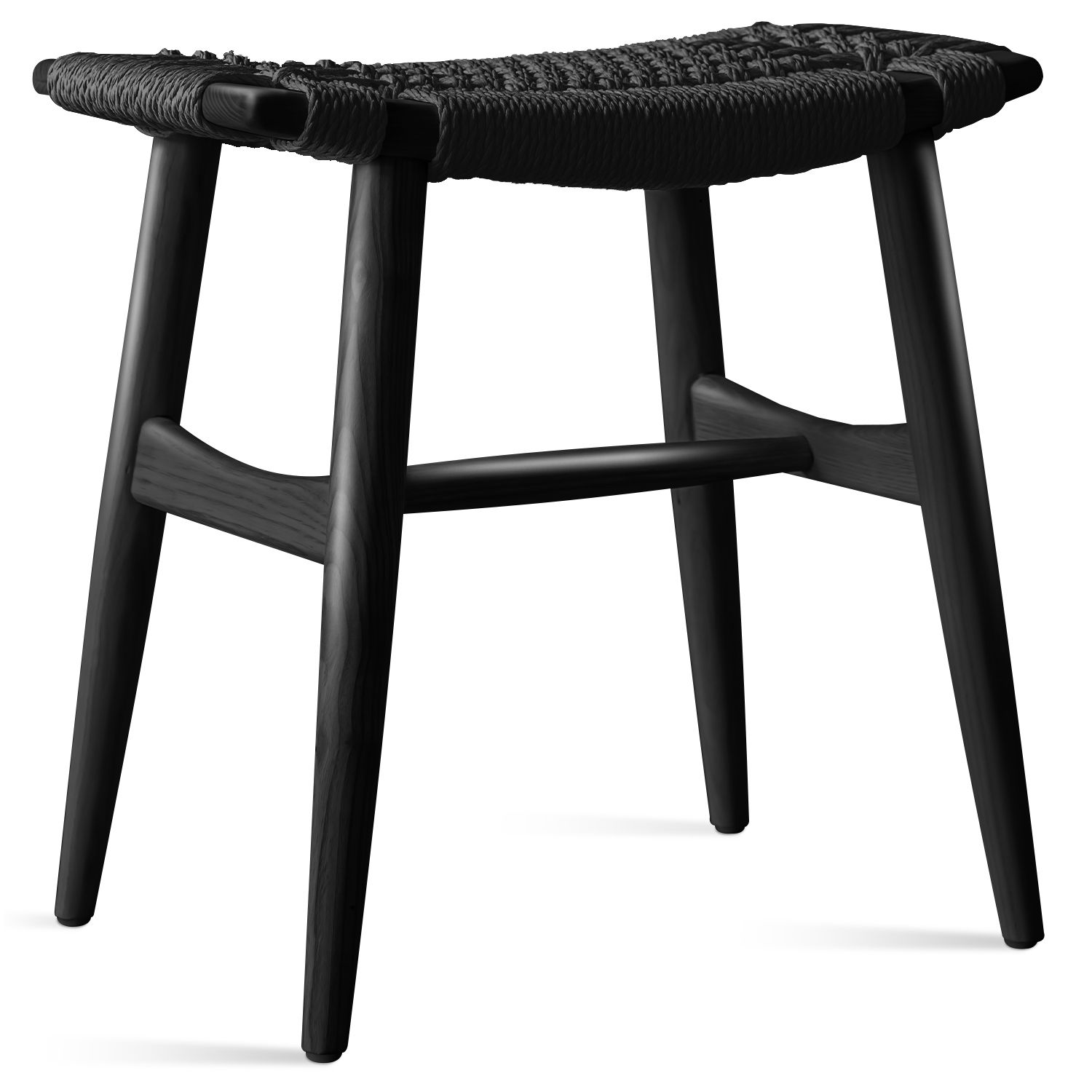 Dining Stool Black WOVEN