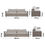 Thumbnail: Fabric Sofa 4 Seater WHITE