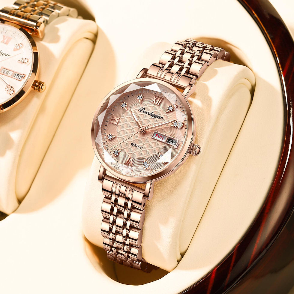 Thumbnail: POEDAGAR Watch Women New Fashion Luxury Stainless Steel Wristwatch Bracelet Simp