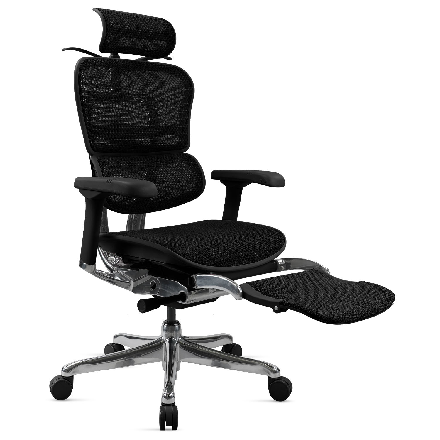 Ergonomic Office Chair Black Frame With Legrest ERGOHUMAN E2