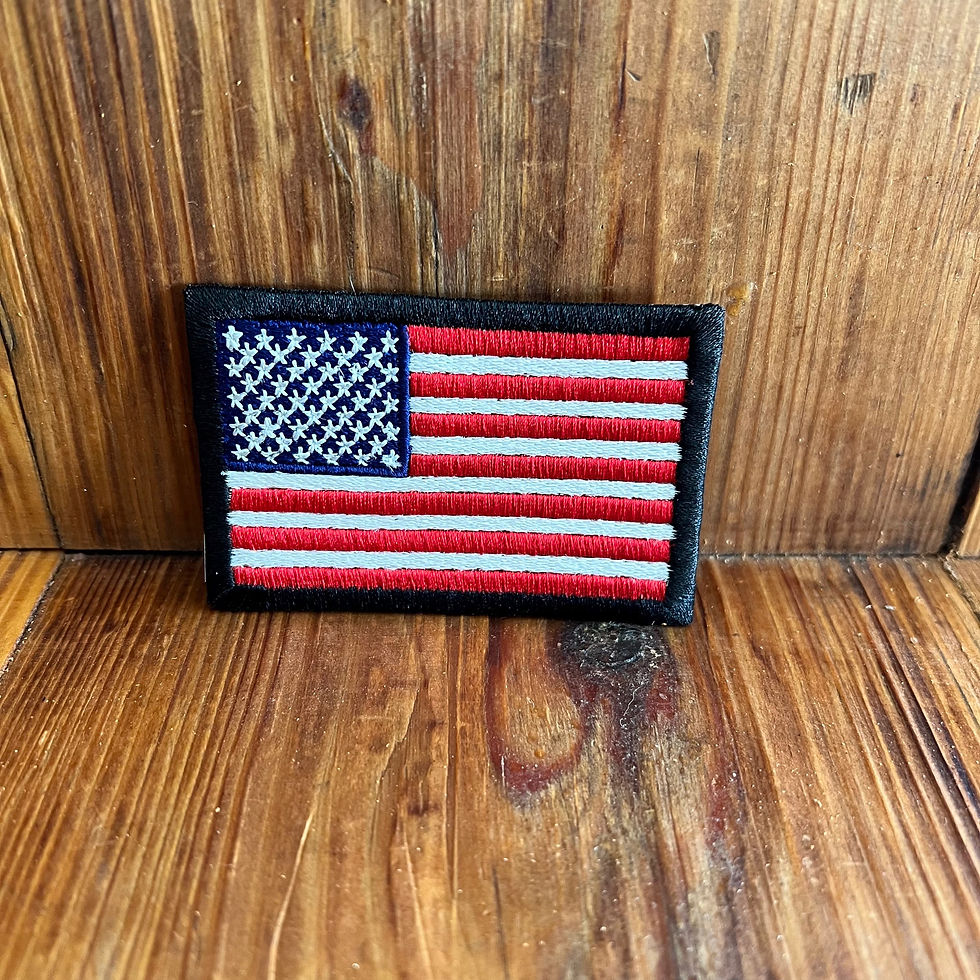 Red/White/Blue with black boarder embroidered Patch