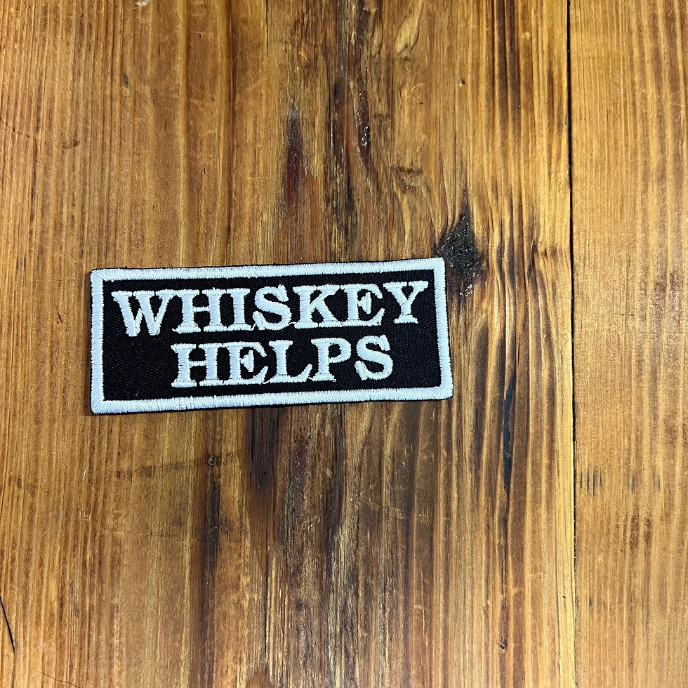 Black and White whiskey helps embroidered Patch