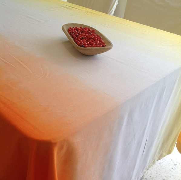 mantel tie dye naranja