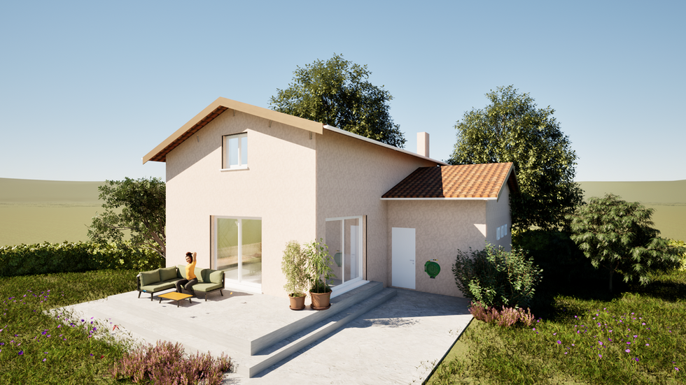 Construction d'une extension pour une maison individuelle.