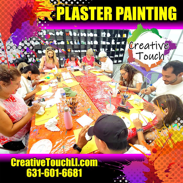 Long Island plaster craft for kids and adults pottery ceramics