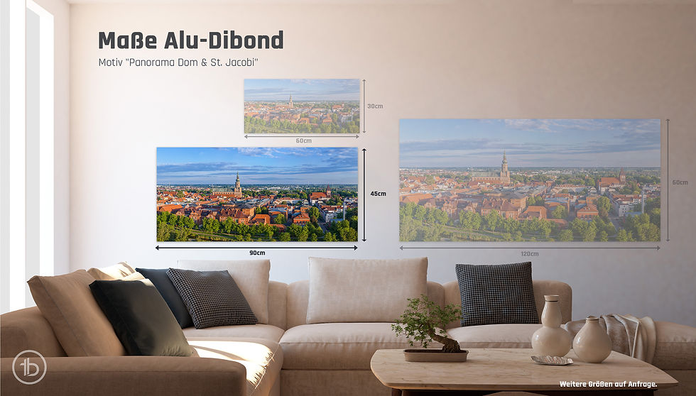 Miniaturbild: Alu-Dibond Panorama quer I Panorama Dom & St. Jacobi