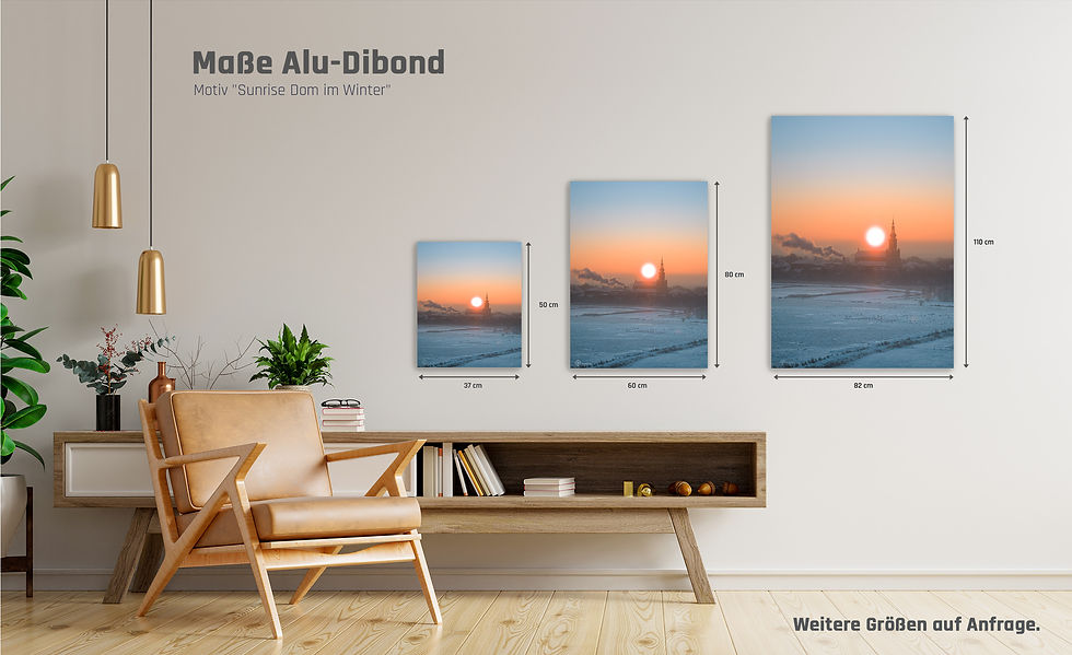 Miniaturbild: Alu-Dibond hoch I Sunrise Dom im Winter