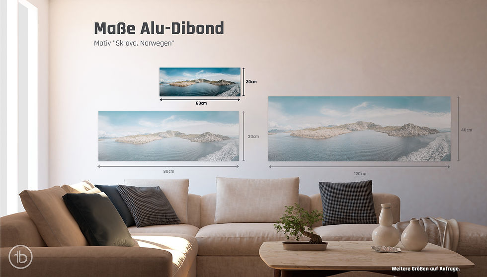 Miniaturbild: Alu-Dibond Panorama quer I Skrova, Norwegen