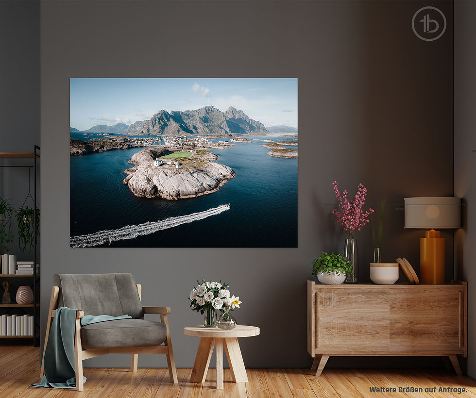 Miniaturbild: Alu-Dibond quer | Henningsvær, Lofoten, Norwegen