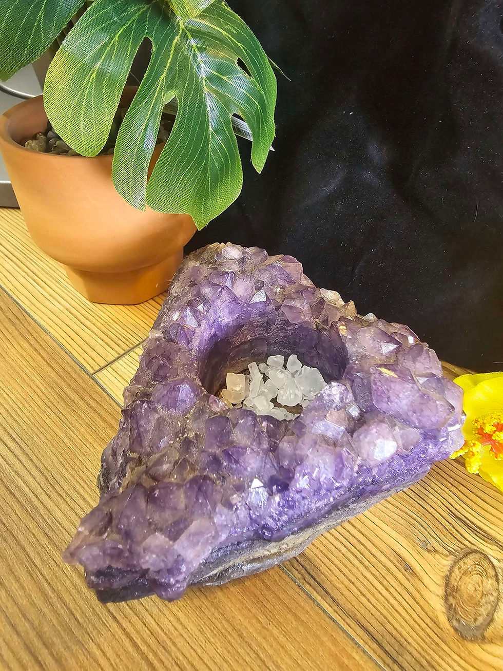 Miniatura: Natural Amethyst Cluster Candle Holder