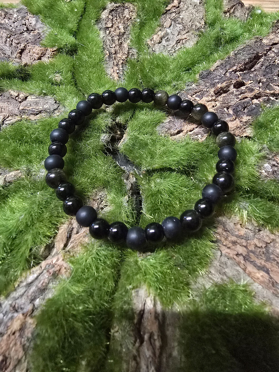 Black Obsidian Tripple Protection Bracelet