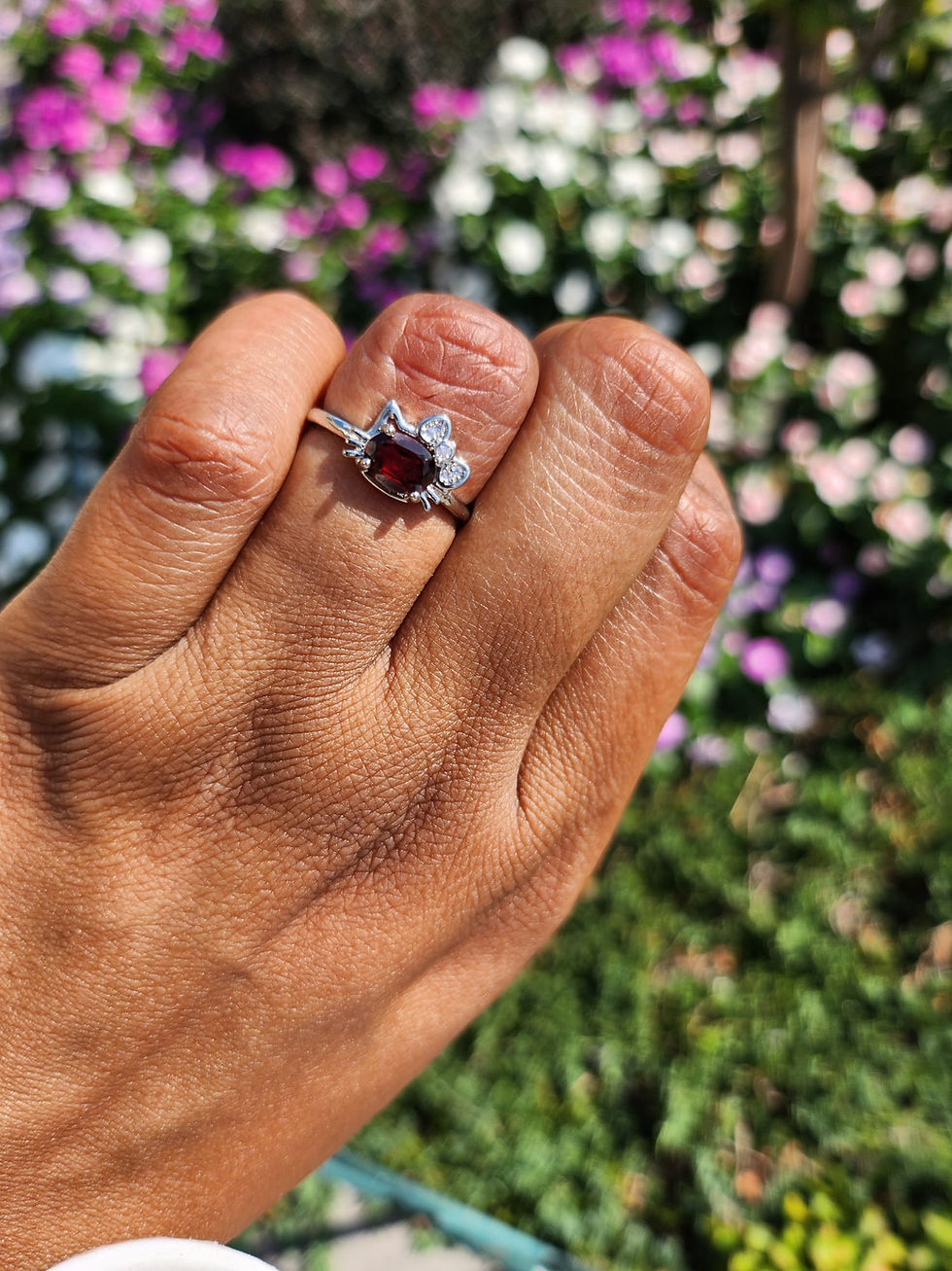 Garnet Crystal Ring