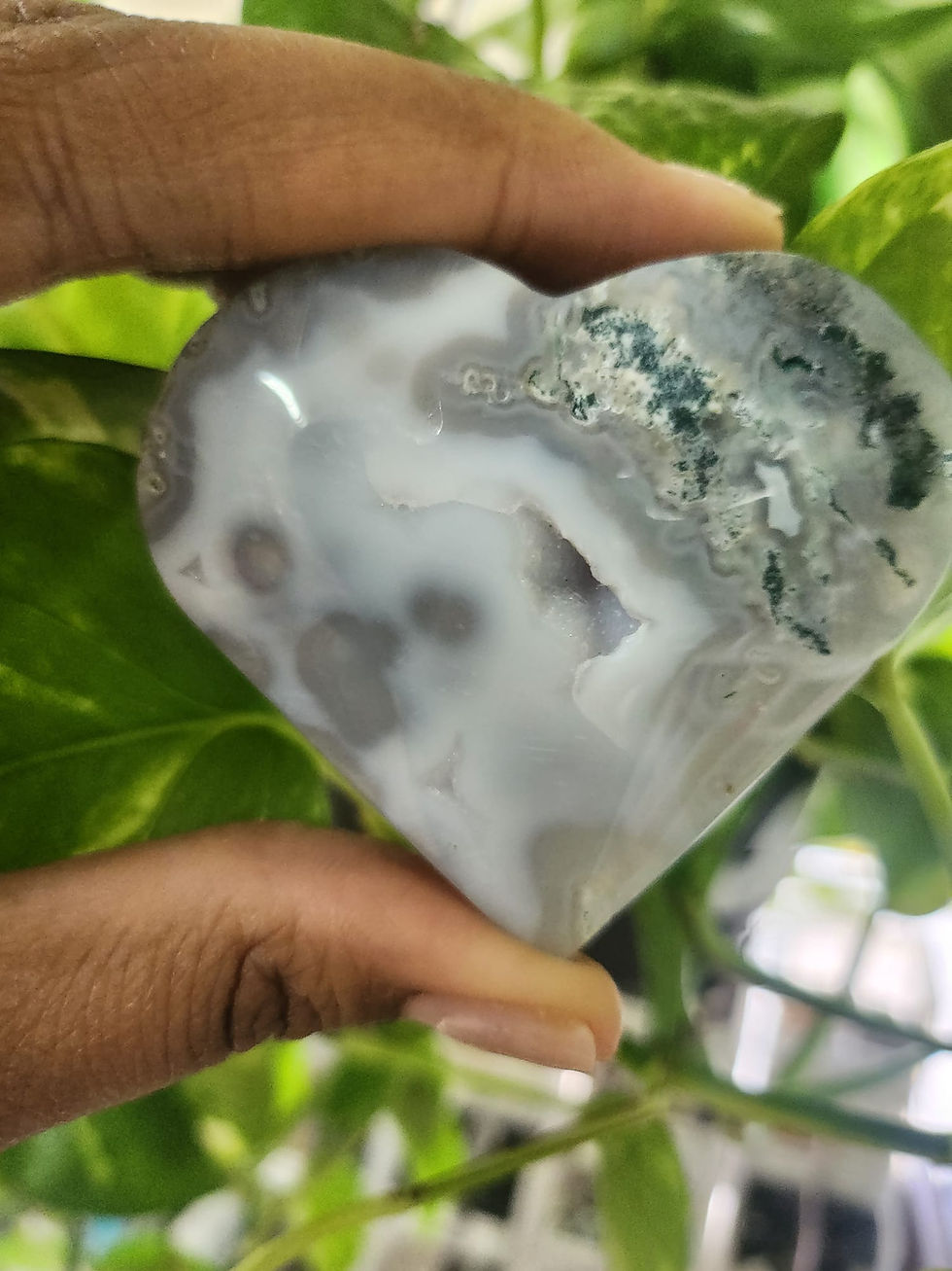 Thumbnail: Moss Agate Cresent Moon
