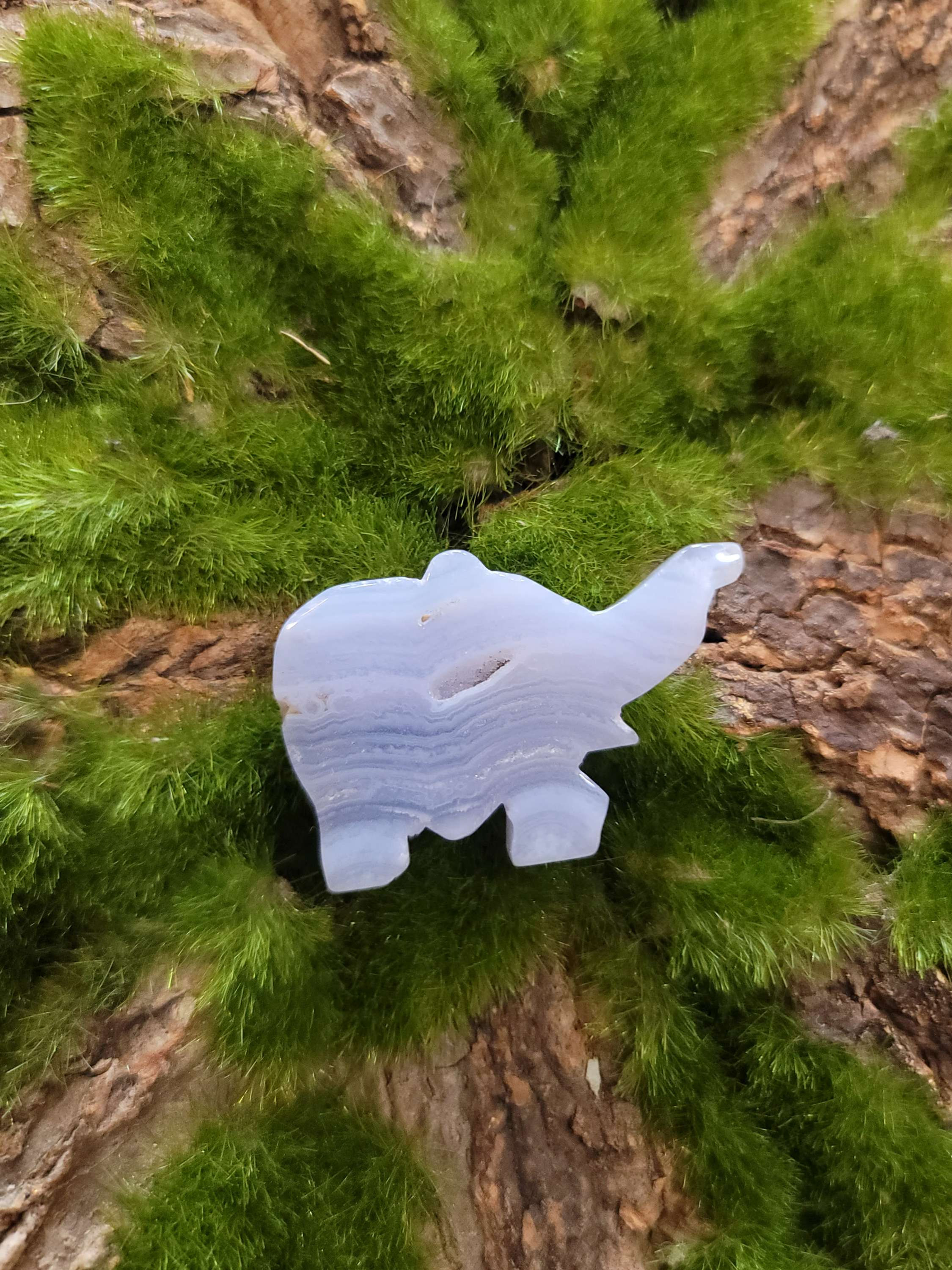 Blue Lace Agate Carving