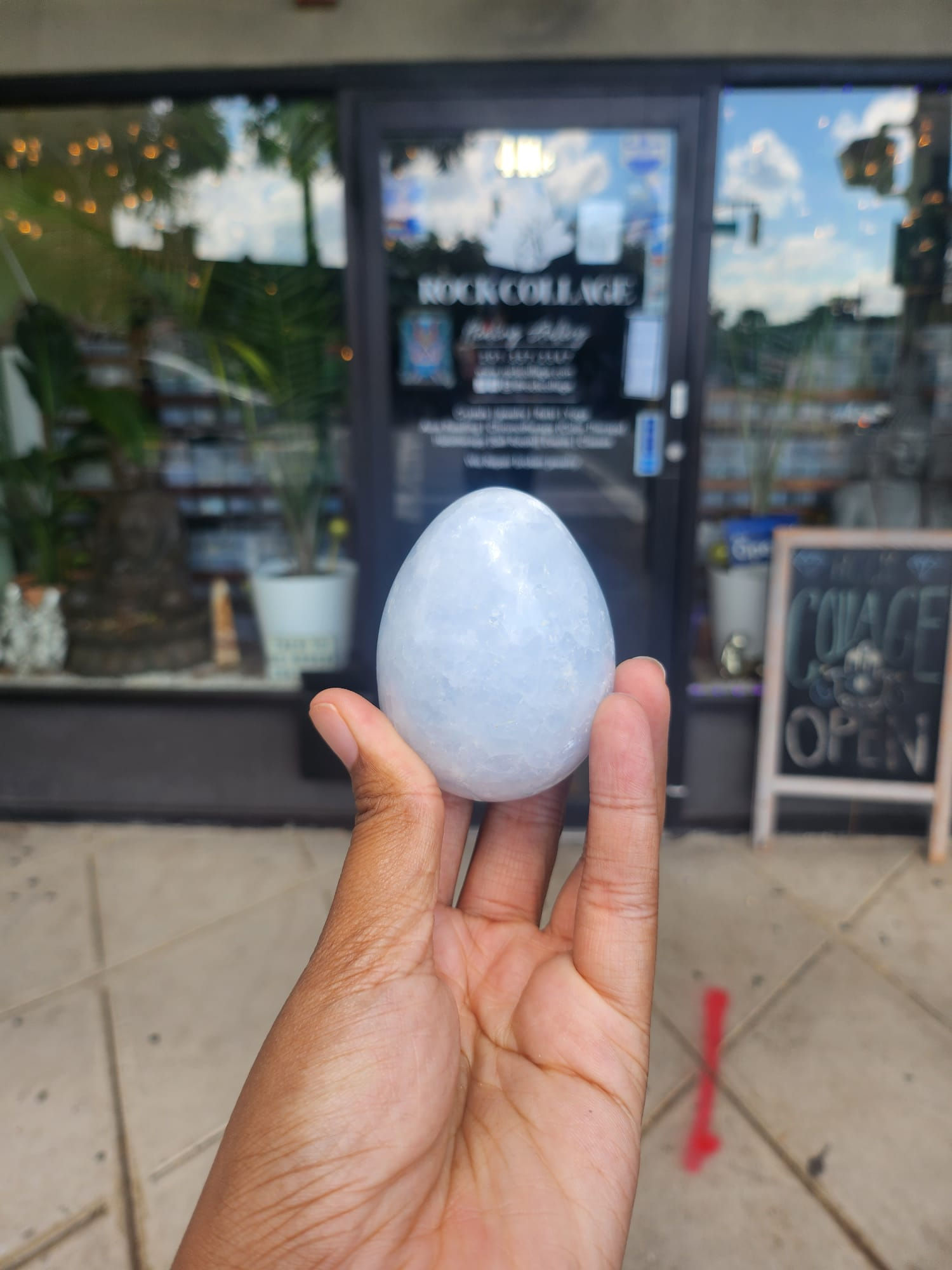 Blue Calcite Egg