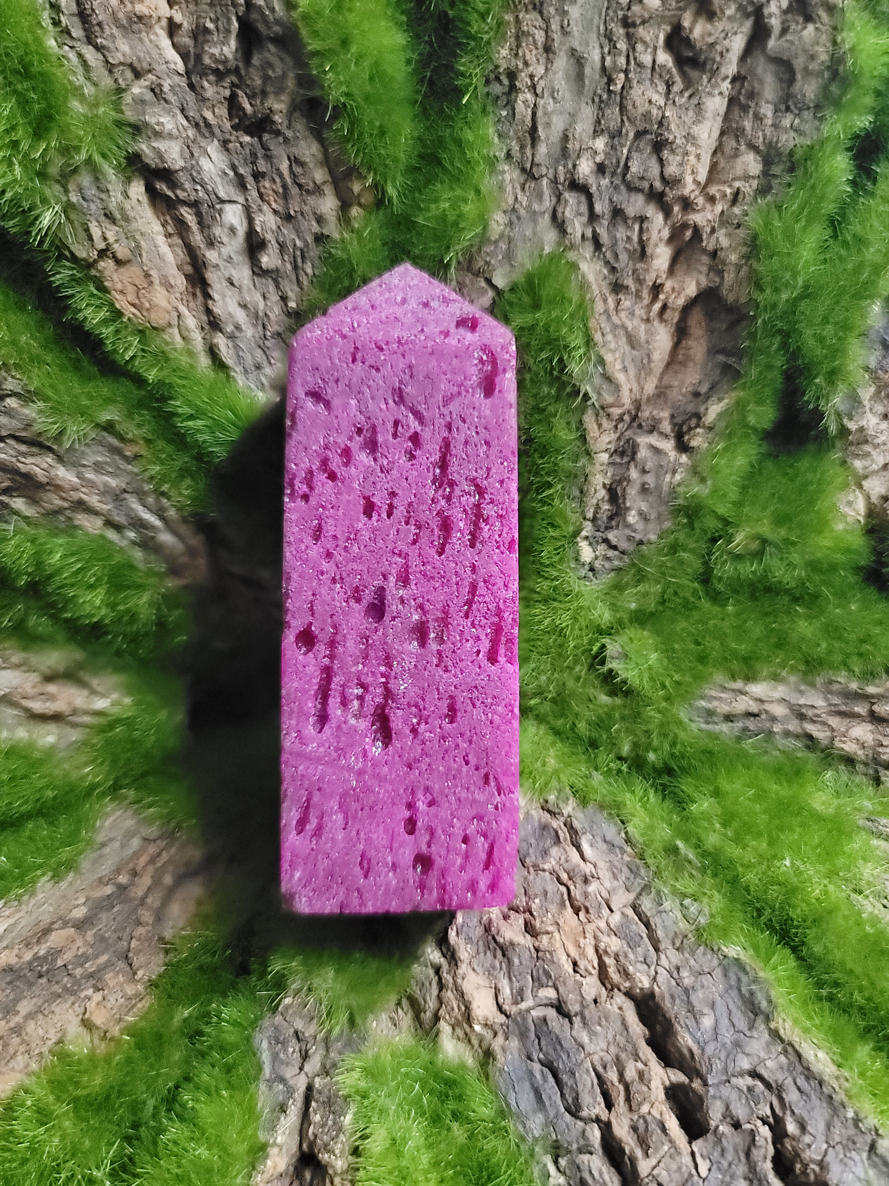 Natural Ruby Tower Obelisk