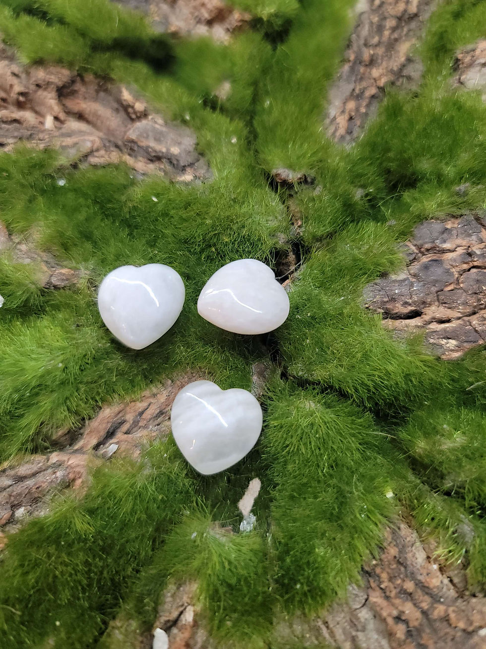 Rainbow Moonstone mini heart