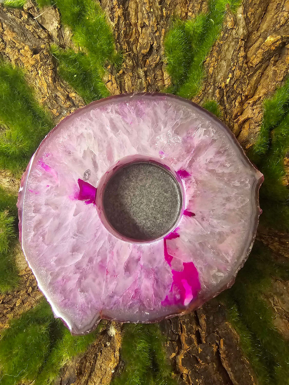 Miniatura: Agate Slice Candle Holder