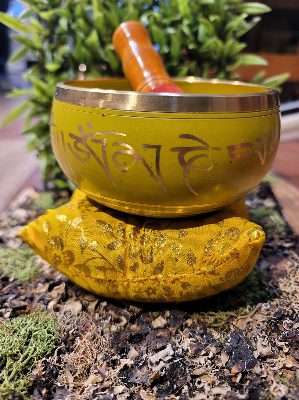 Yellow Tibetan Singing Bowl