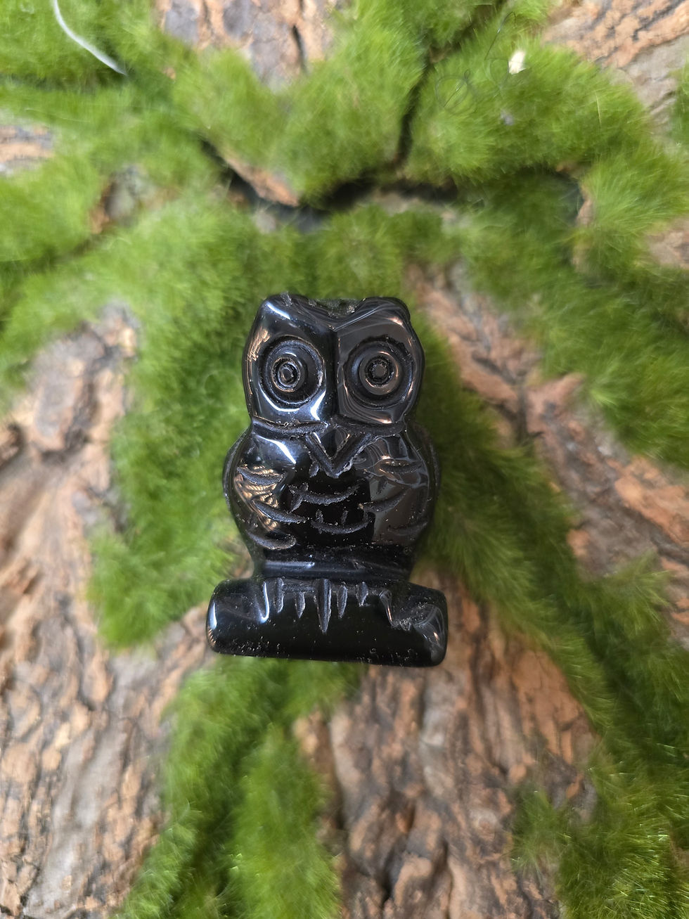 Miniature : Mini Standing Owl Carvings
