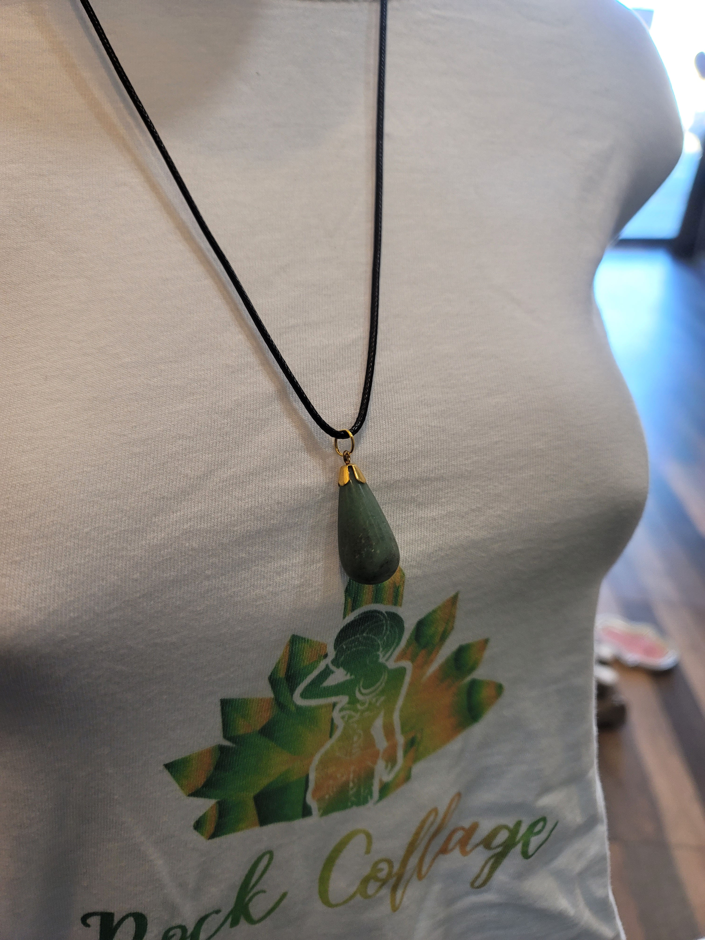 Green Aventurine Tear Drop Pendant