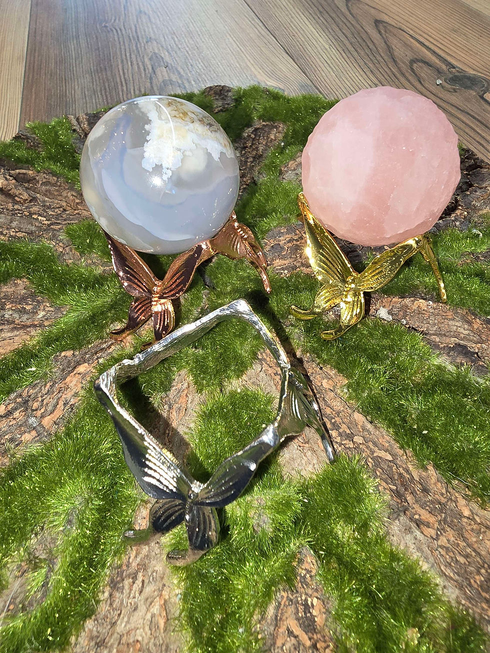 Butterfly Crystal Sphere Holder