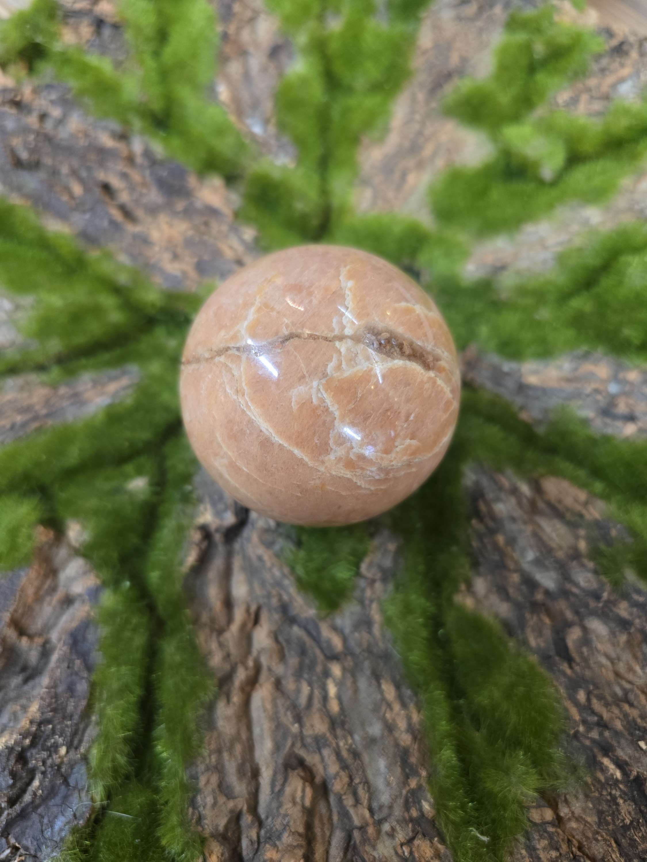 Peach Moonstone Sphere