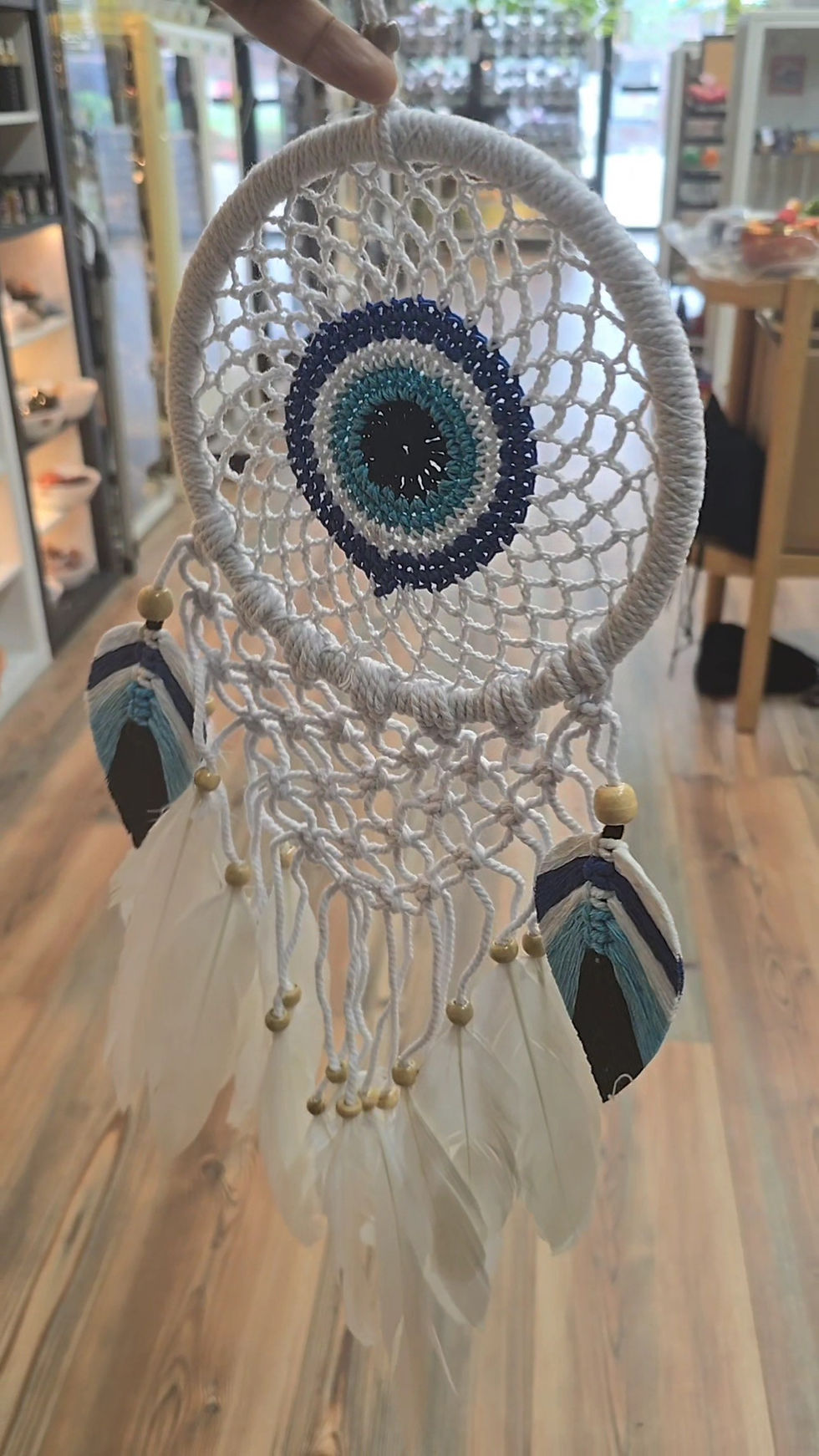 Evil Eye Blue Tassel Dream Catcher
