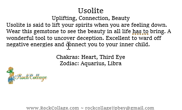 Collage Stone: Usolite