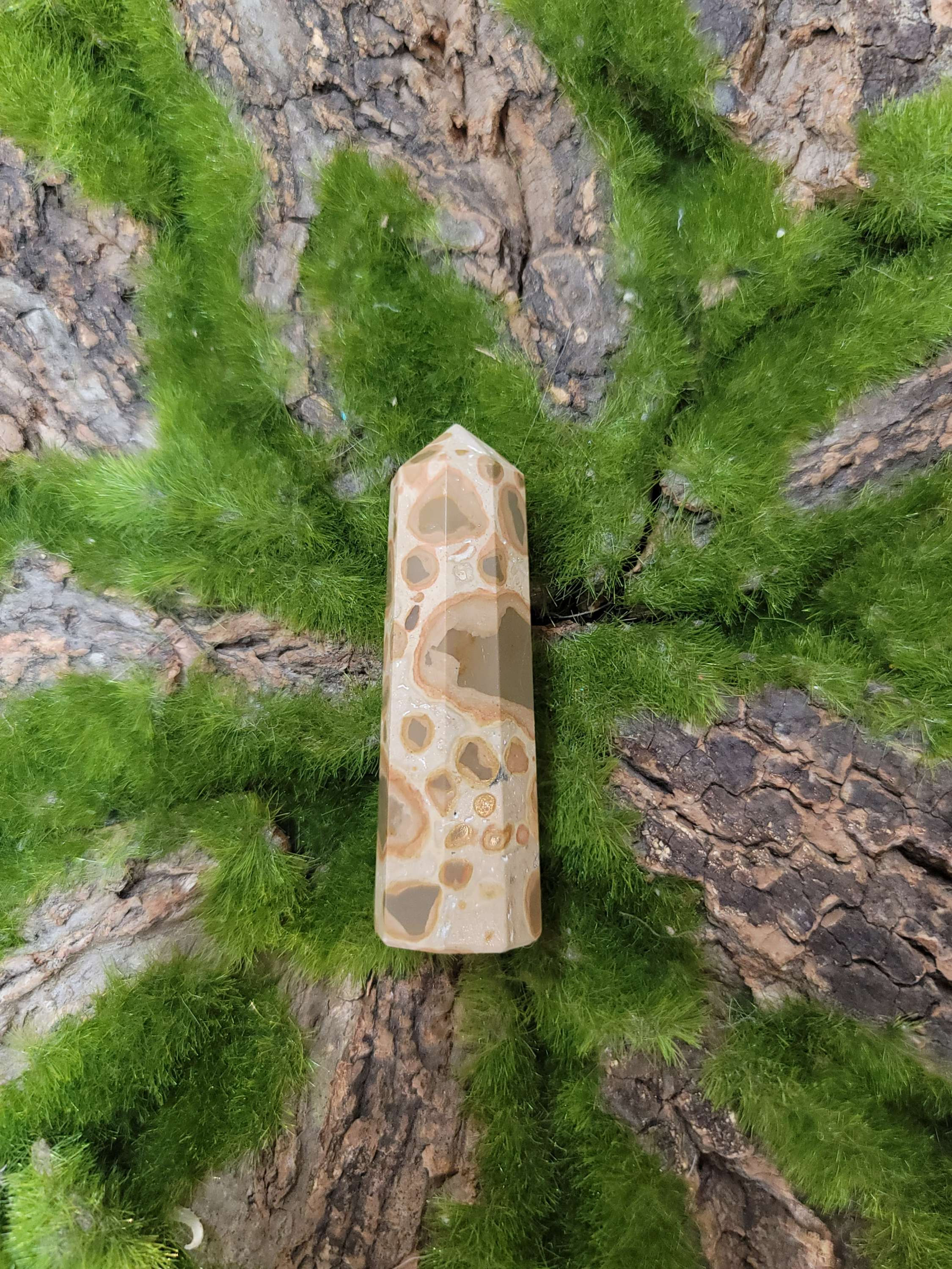 Leopard Skin Jasper Tower Obelisk