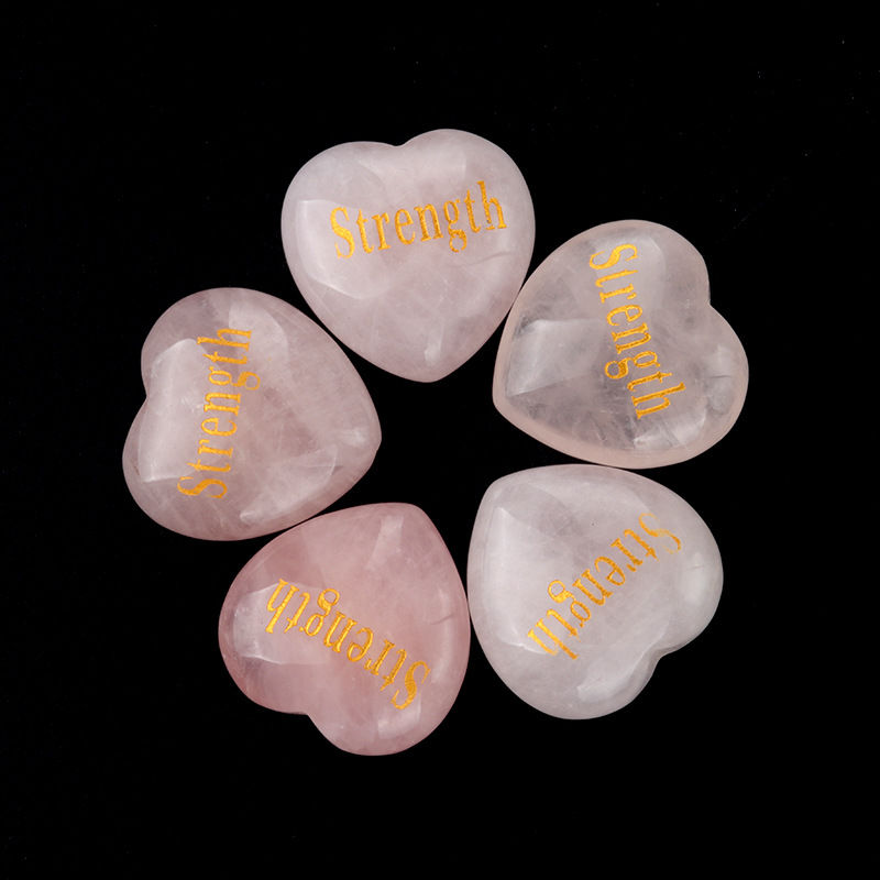 Miniature : Rose Quartz Affirmation Heart