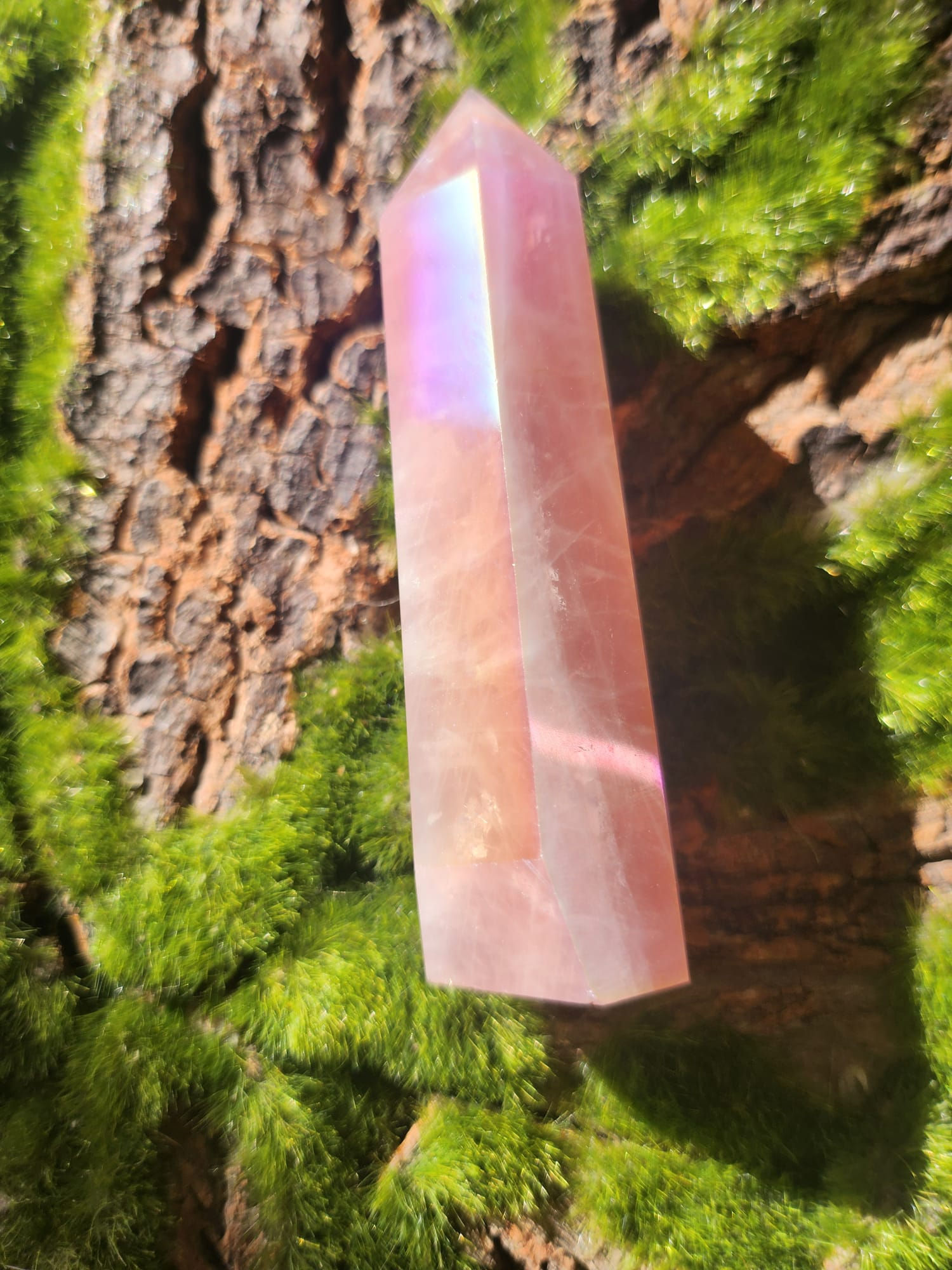 Angel Aura Rose Quartz Tower Obelisk