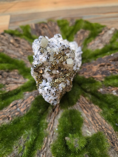 Pyrite With Calcite Specimen- Natural Crystal Formation | Rockcollage
