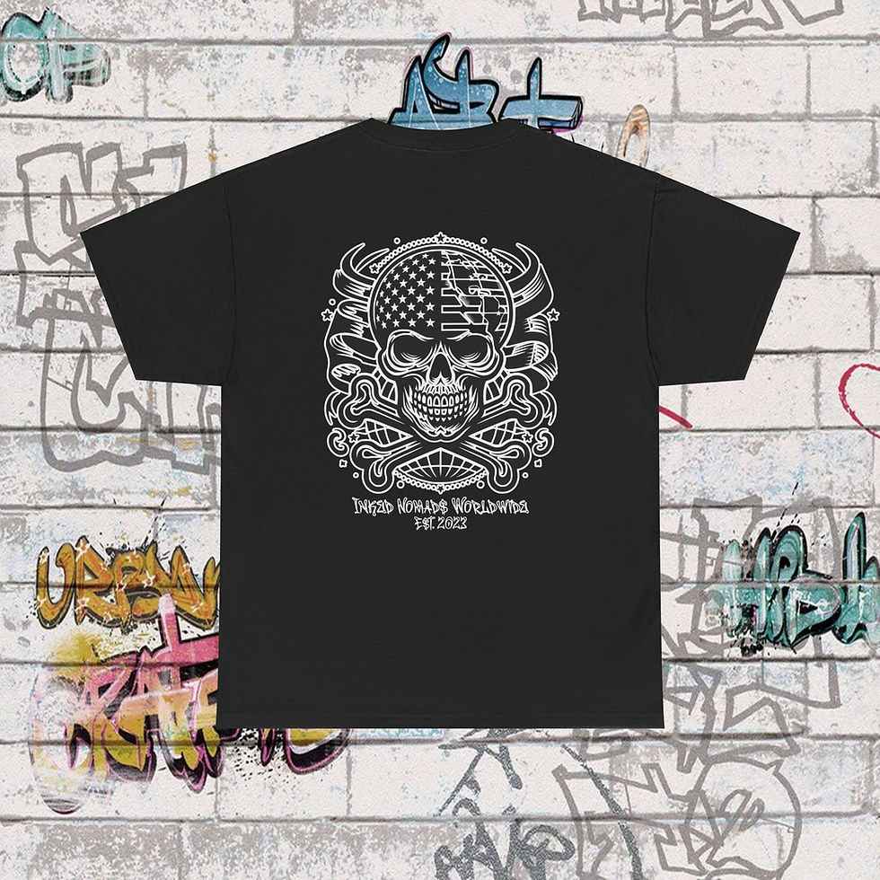 Inked Nomad Style Shirt America Skull