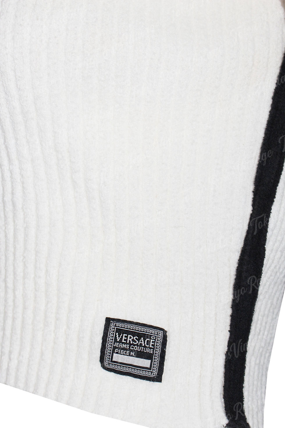 Thumbnail: Versace White Polo Shirt Medusa Buttons
