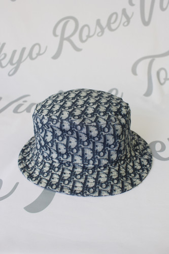 Christian Dior Blue Monogram Logo Print Bucket Hat | Tokyo Roses