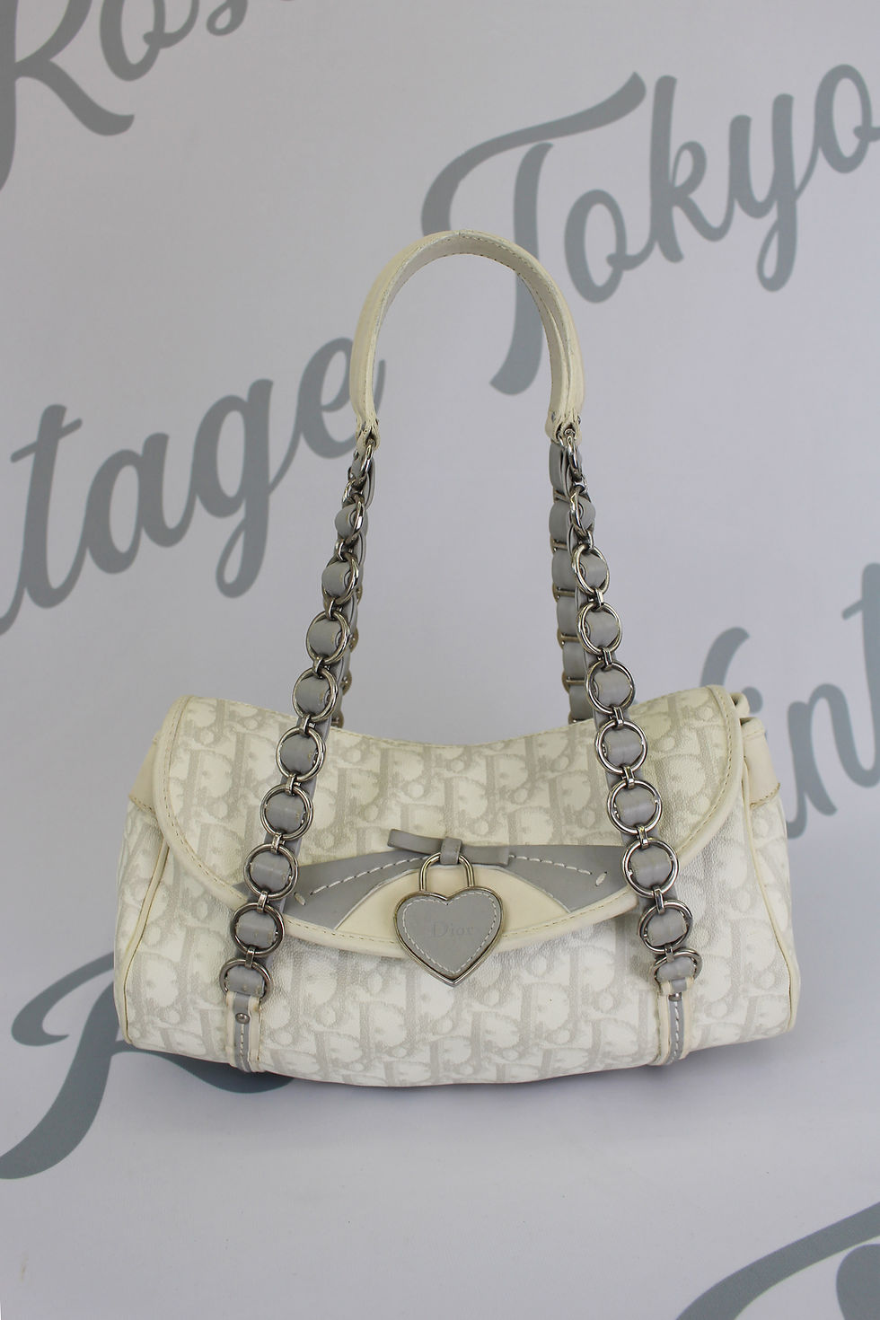 Thumbnail: Christian Dior Romantique Heart Handbag White