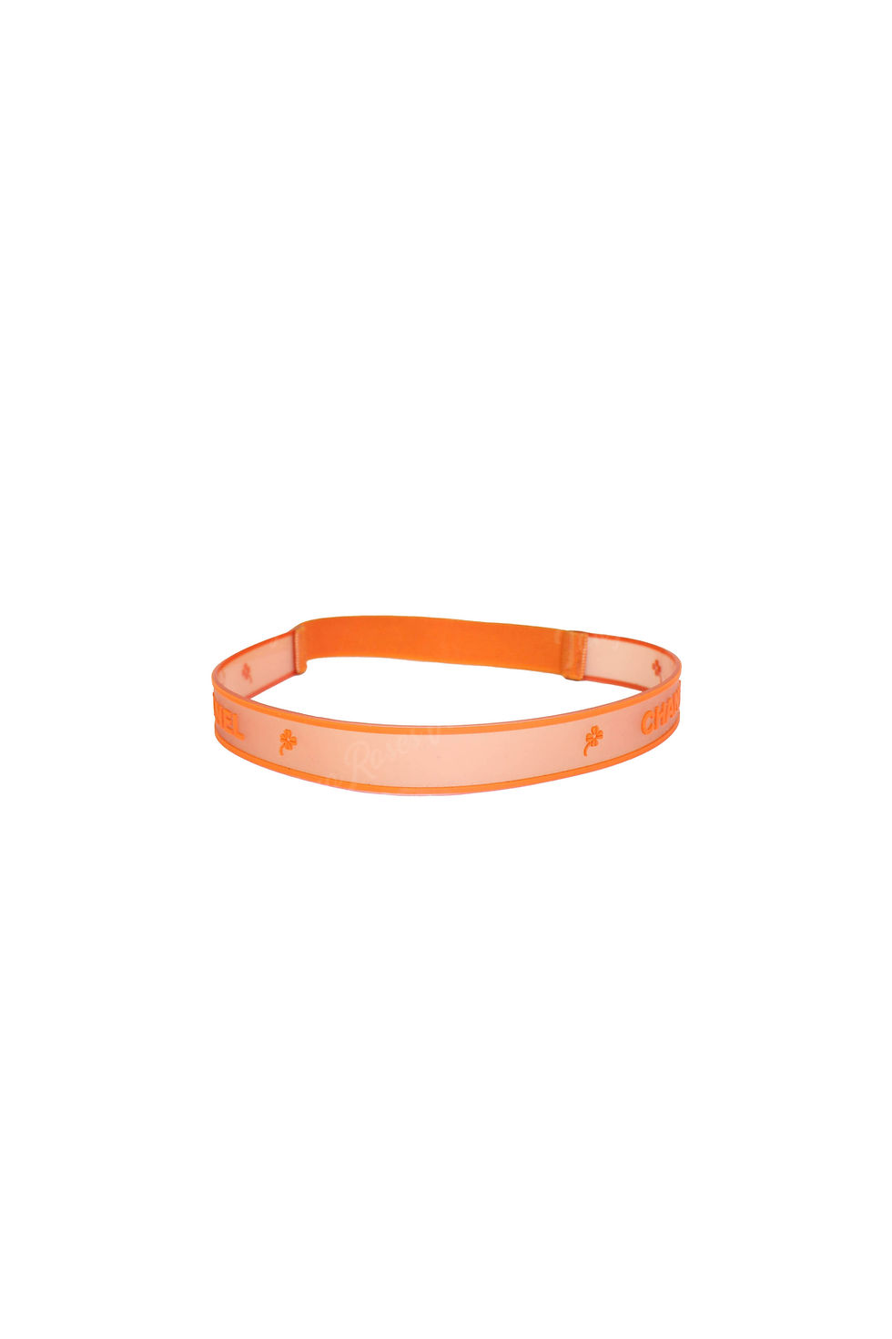Thumbnail: Chanel Orange Logo Headband Hair Rubber Clover