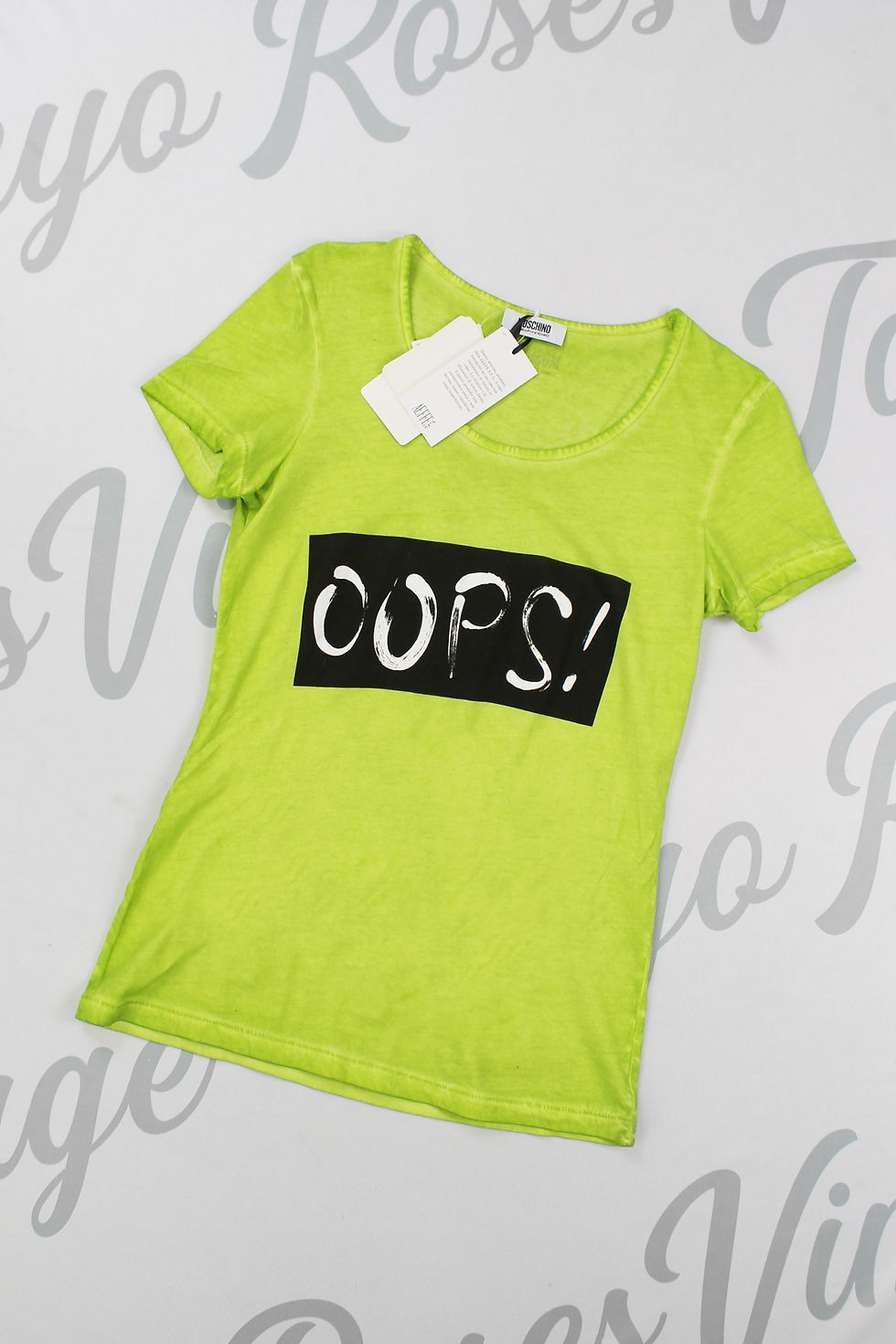 Thumbnail: Moschino Bright Green OOPS Shirt NWT