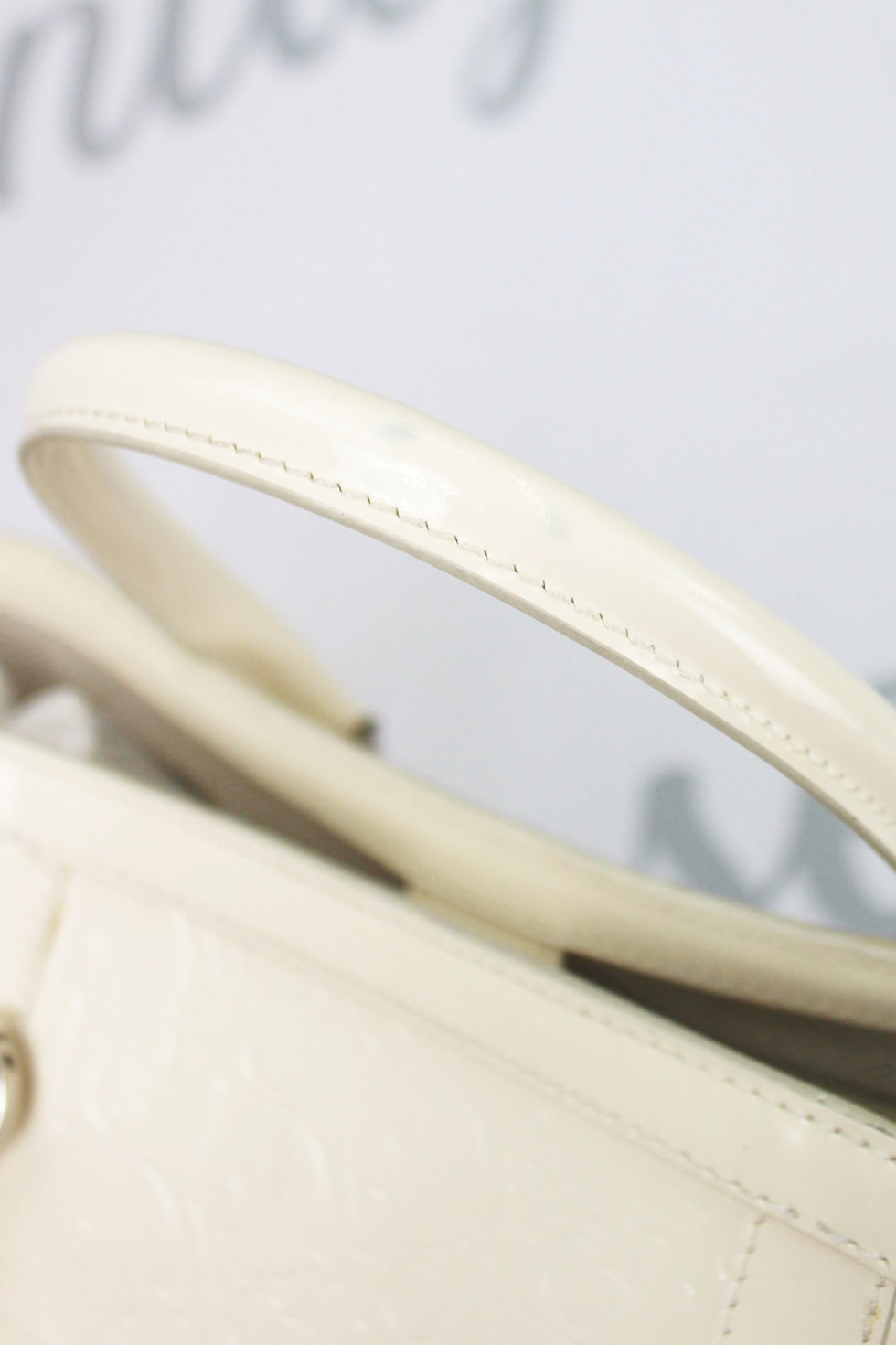 Thumbnail: Dior White Monogram Patent Shopper Tote Bag