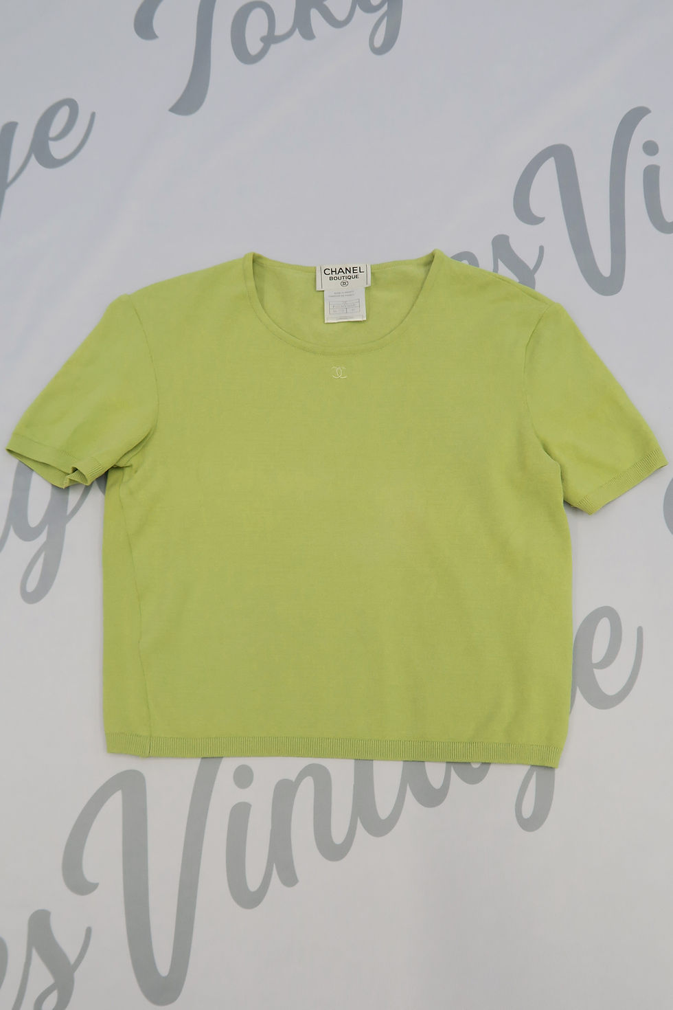 Thumbnail: Chanel Green CC Logo T Shirt 1998