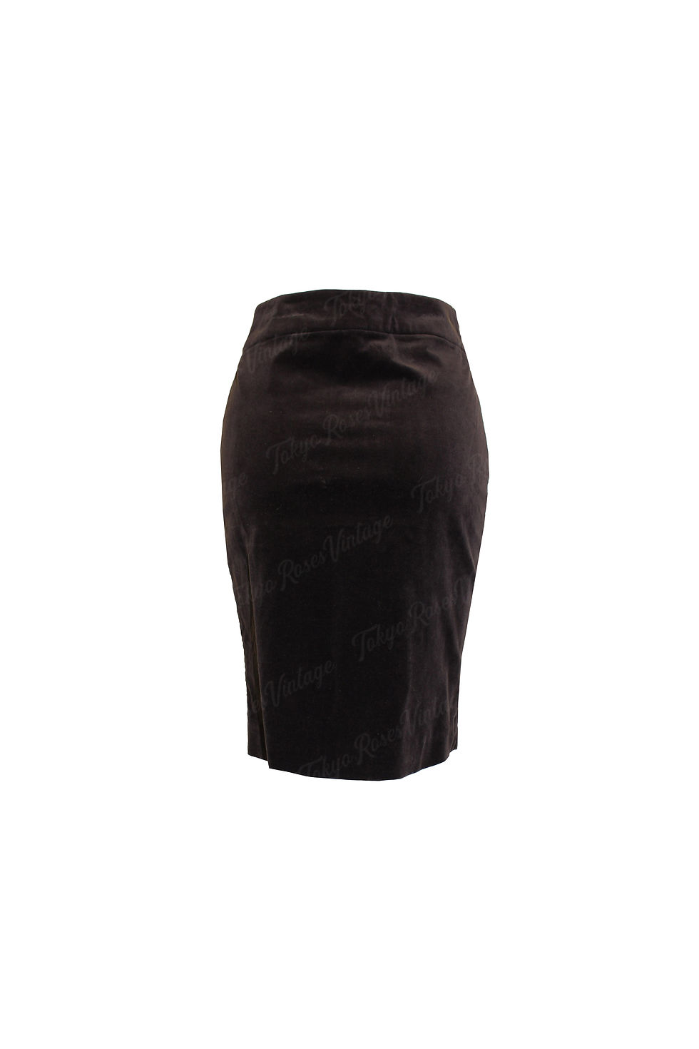 Thumbnail: Gucci Velour Dark Brown Skirt V Dip Gucci GG logo