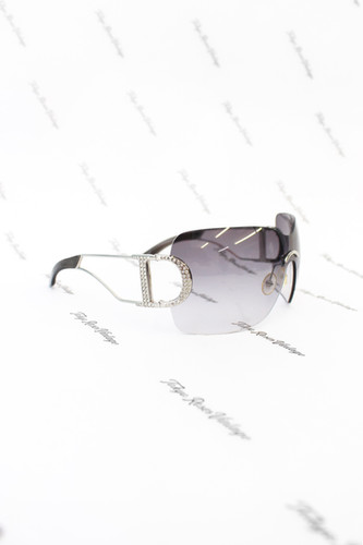 Christian Dior Rhinestone D Sunglasses Rimless | Tokyo Roses Vintage