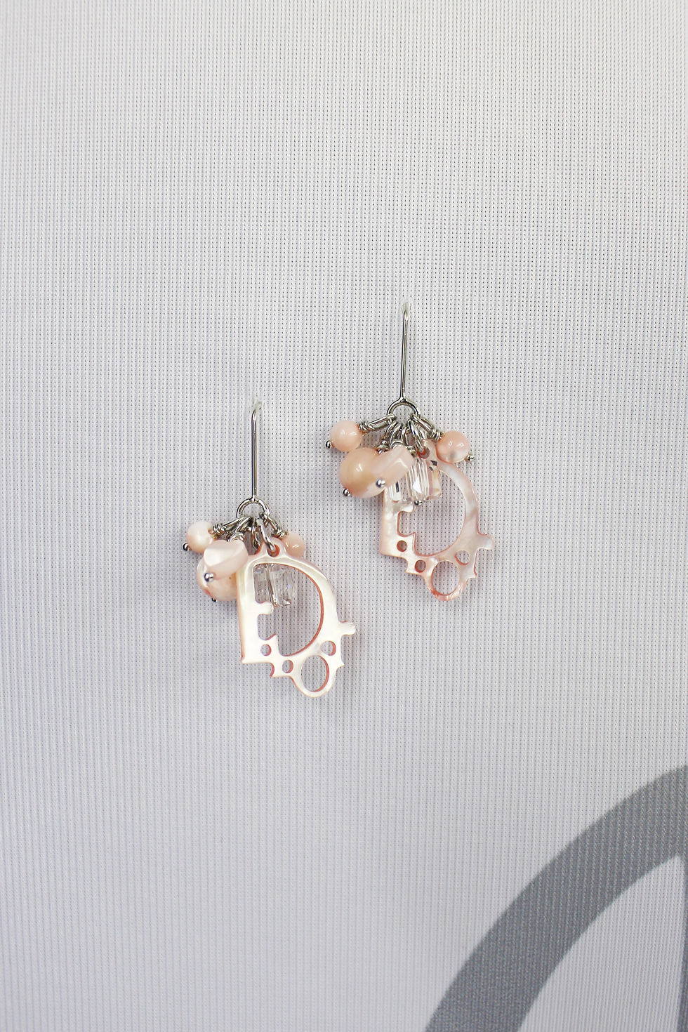 Thumbnail: Christian Dior Pink Logo Earrings Beads
