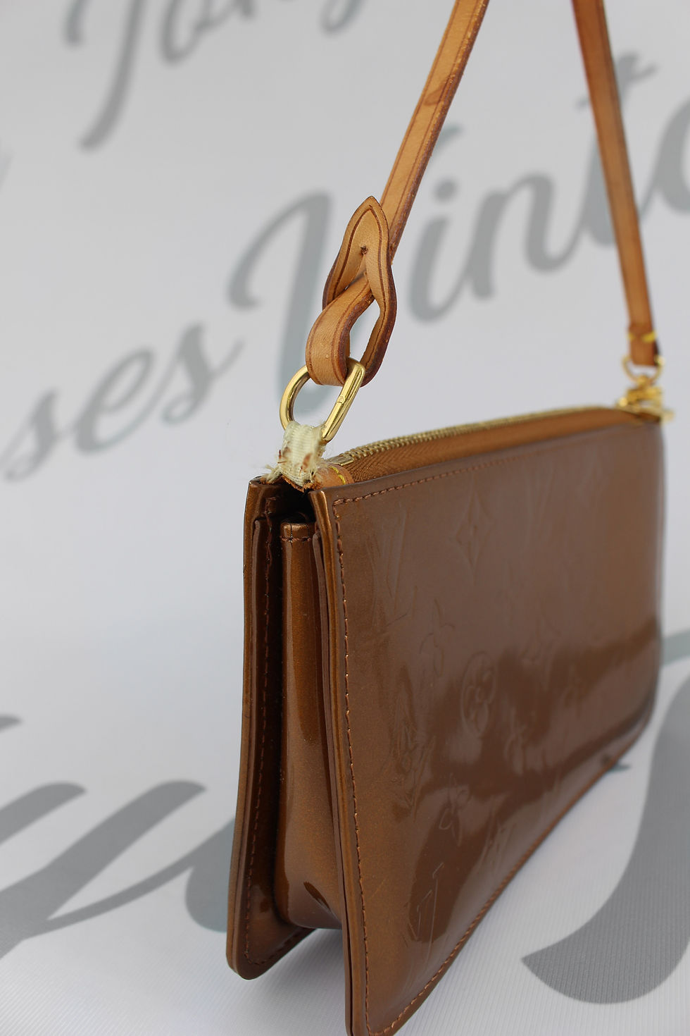 Thumbnail: Louis Vuitton Vernis Mini Bag Brown Handbag Pochette
