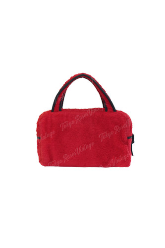 Christian Dior Jadore Dior Red & Black Terry Towel Boston Bag