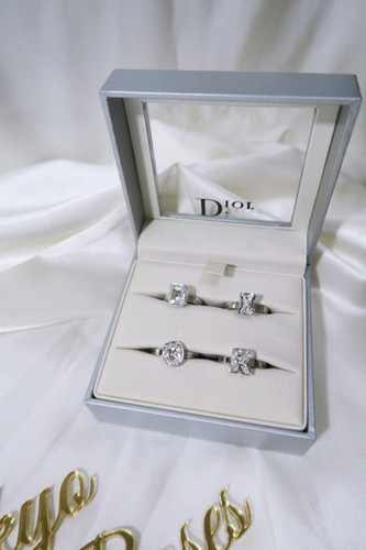 Christian Dior Silver DIOR Letter Ring Set | Tokyo Roses Vintage
