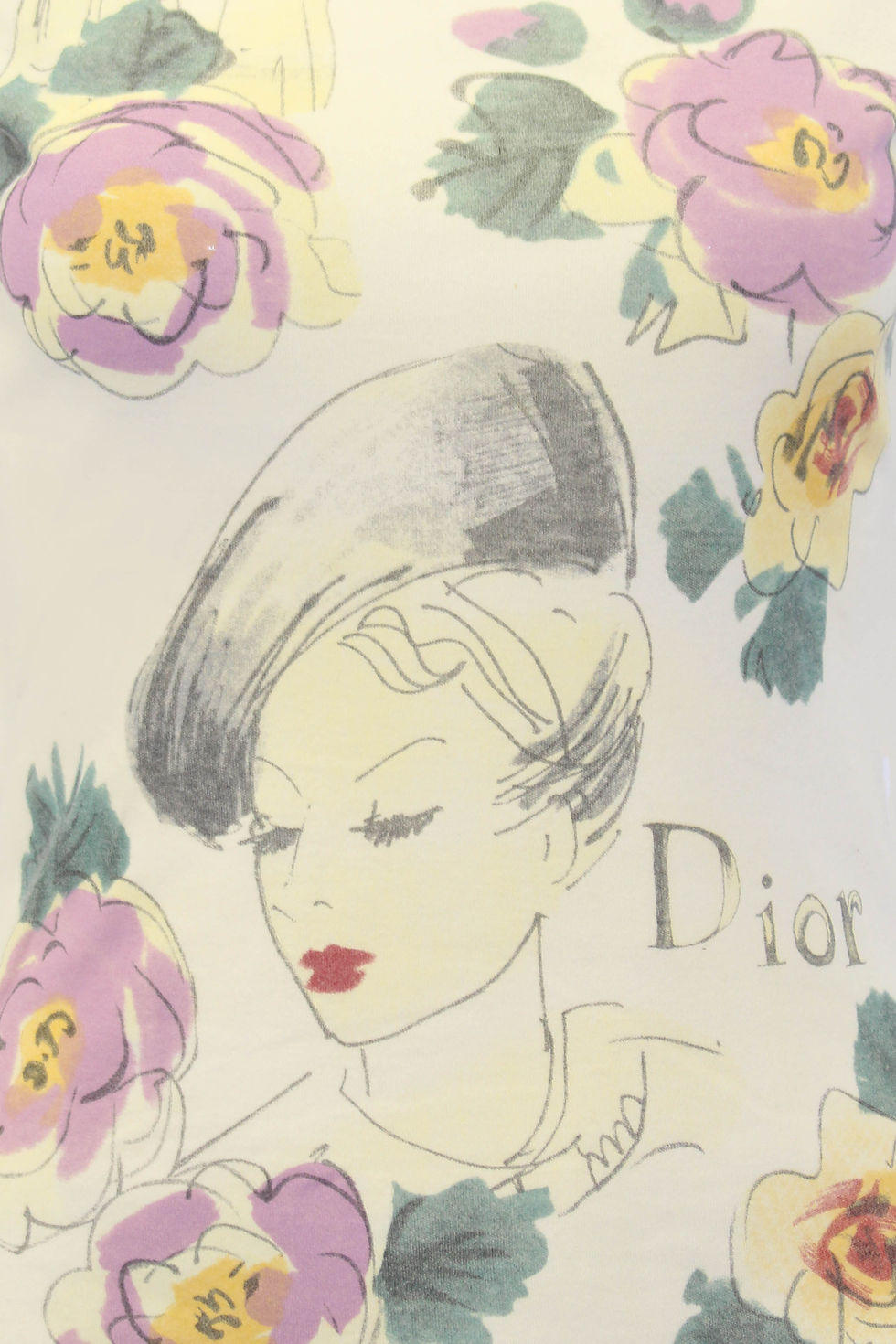 Thumbnail: John Galliano era Christian Dior Flower French Illustration Top