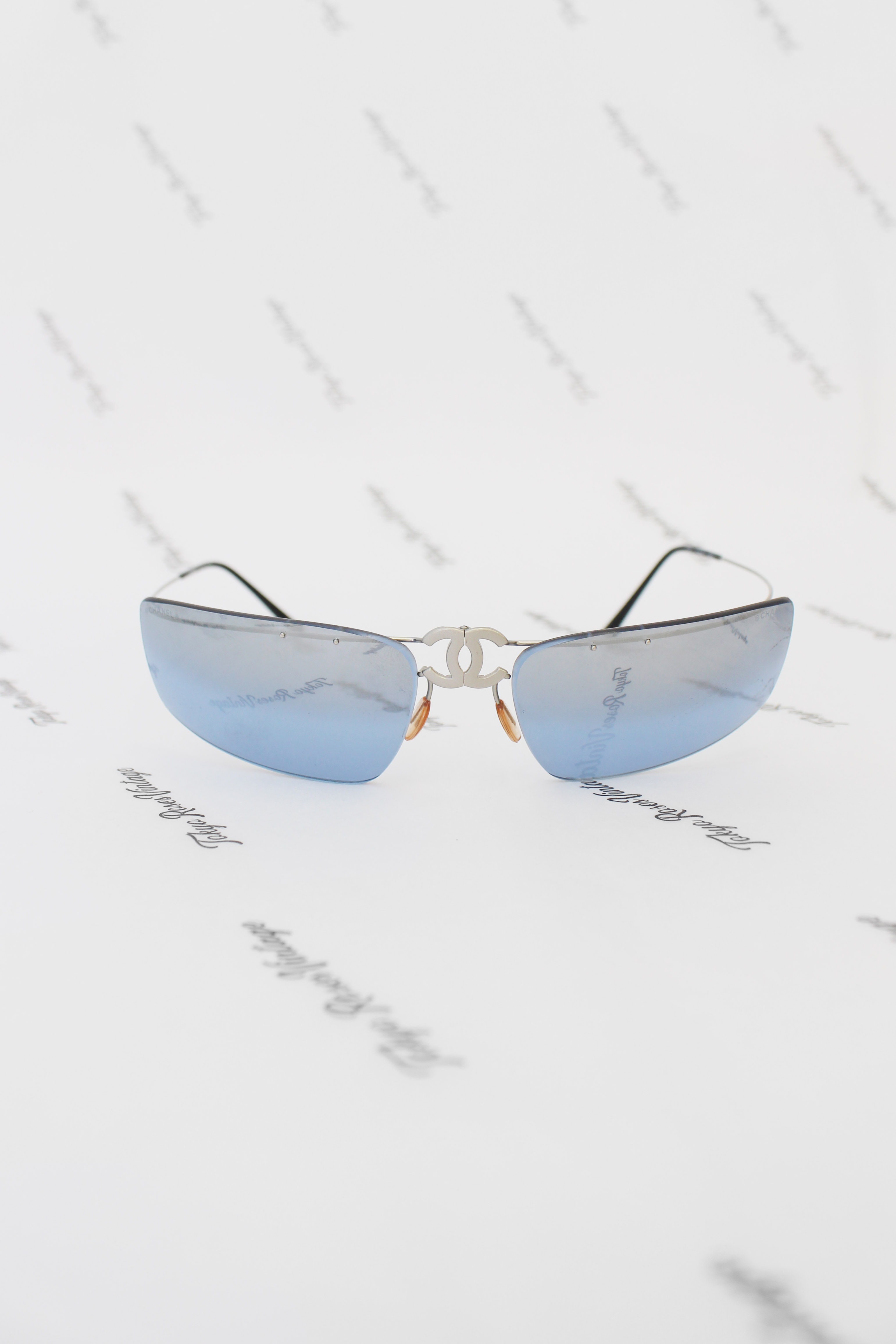 Chanel Blue CC Logo Sunglasses